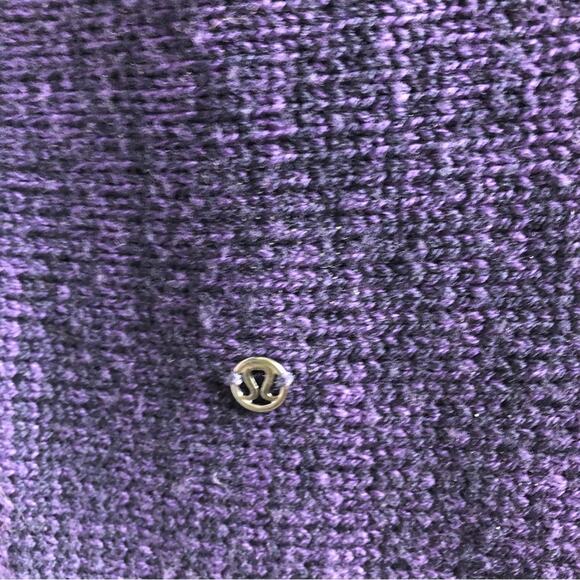 Lululemon Wrap It Up dark purple elbow patch side zip merino wool cardigan 8 - Picture 14 of 16